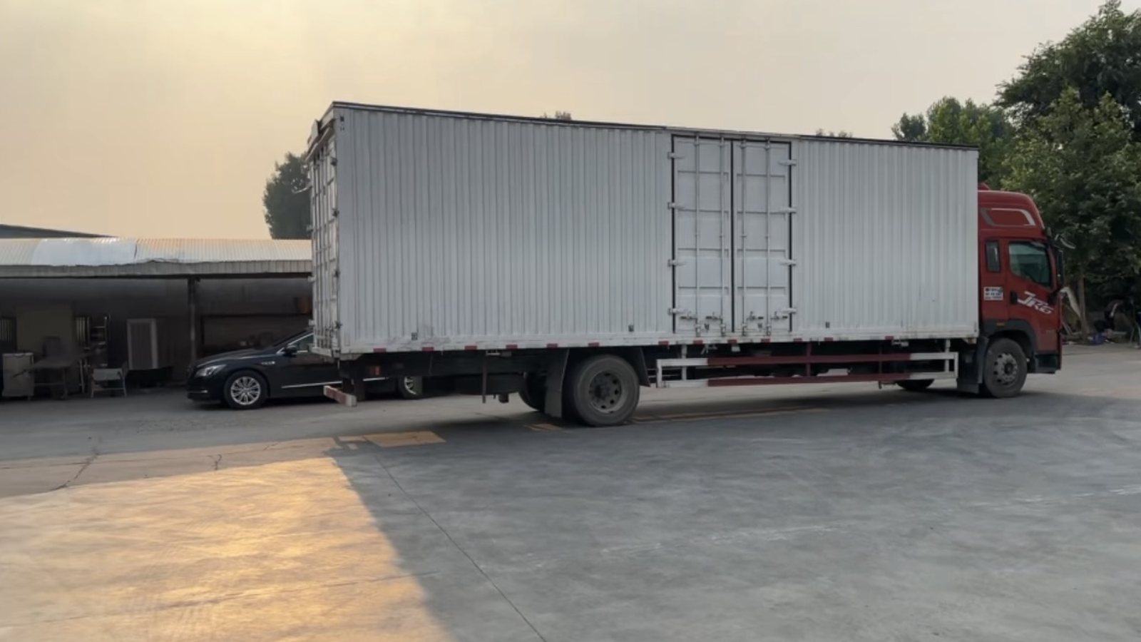 Loaded truck ready for dispatch from the factory yard
